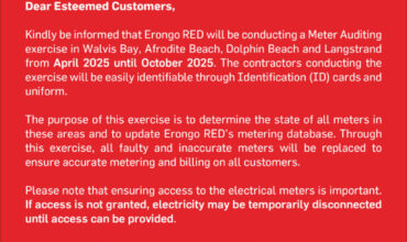 PUBLIC NOTICE SWEEP METER AUDIT IN WALVIS BAY, AFRODITE BEACH, DOLPHIN BEACH AND LANGSTRAND
